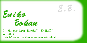 eniko bokan business card